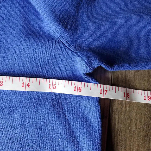 Talbots Blue Scalloped Neckline Sweater Blouse Size Medium Petite MP NWOT - Picture 7 of 8